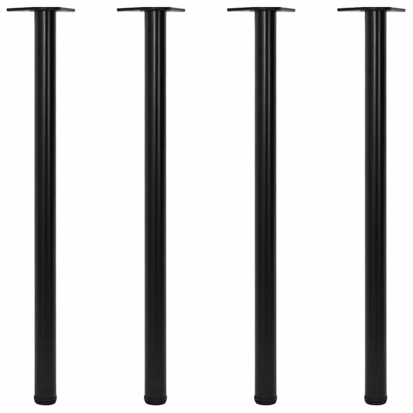 vidaXL 4 pieds de table réglables en hauteur Noir 1100 mm