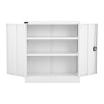 Armoire bureau verrouillable 40 x 91 5 x 102 cm acier blanc 14_0006029