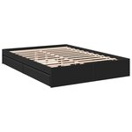 vidaXL Cadre de lit avec tiroirs sans matelas noir 150x200 cm