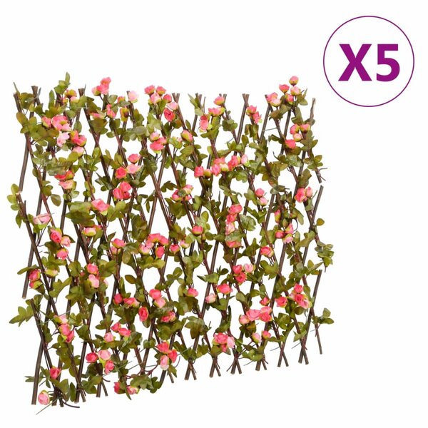 vidaXL Treillis de lierre artificiel extensible 5 Pièces 180x60 cm