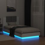 vidaXL Cadre de lit avec LED sans matelas blanc 90x190 cm