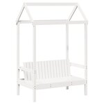 vidaXL Ensemble de lit de jour et de banc avec toit sans matelas blanc