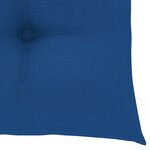 vidaXL Chaises de jardin lot de 4 et coussins bleu Bois de teck solide