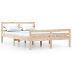vidaXL Cadre de lit sans matelas bois massif 120x200 cm