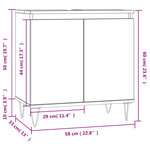 vidaXL Armoire de bain chêne marron 58x33x60 cm bois d'ingénierie