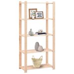 vidaXL Étagères de rangement à 5 niveaux 5 Pièces 80x38x170 cm Pin 250 kg
