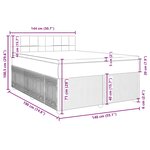 vidaXL Sommier à lattes de lit avec matelas Noir 140x190 cm Tissu