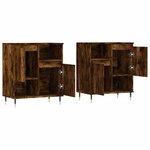 vidaXL Buffets 2 Pièces chêne fumé bois d'ingénierie