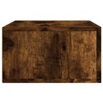 vidaXL Tables de chevet murales 2 Pièces chêne fumé 35x35x20 cm