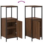 Ensemble de meubles de salle de bain 5 pièces vidaXL en bois d'ingénierie chêne marron