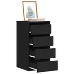 vidaXL Commode d'angle noir 40x41x76 cm bois d'ingénierie