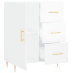 vidaXL Buffet Blanc brillant 69 5x34x90 cm Bois d'ingénierie