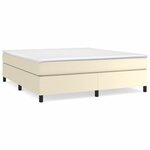 vidaXL Cadre de lit sans matelas crème 180x200 cm similicuir