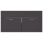 vidaXL Armoire d'évier Gris 90x38 5x46 cm Bois d’ingénierie