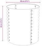 vidaXL Lit surélevé de jardin 80x80x81 cm Acier galvanisé Argenté