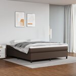 vidaXL Cadre de lit Marron 180x200 cm Similicuir