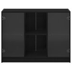 Buffet vidaXL Chêne Noir 102x37x75 5 cm Bois Aggloméré