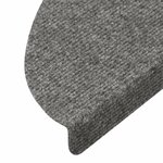vidaXL Tapis d'escalier autocollants 15 Pièces 56x17x3 cm Gris