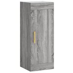 vidaXL Buffet haut Sonoma gris 34 5x34x180 cm Bois d'ingénierie