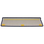 vidaXL Tapis d'escalier 15 Pièces 65x21x4 cm Bleu