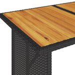 vidaXL Salon de jardin 6 Pièces avec coussins noir résine tressée