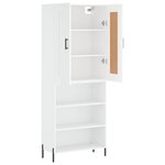 vidaXL Buffet haut Blanc 69 5x34x180 cm Bois d'ingénierie