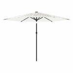 vidaXL Parasol de jardin avec mât en acier blanc 288x288x225 cm