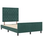 vidaXL Cadre de Lit Vert Foncé 120x190 cm Velours
