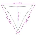 vidaXL Voile d'ombrage sable 5x5x5 m 100   polyester oxford