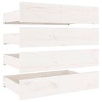 vidaXL Cadre de lit sans matelas avec tiroirs blanc 200x200 cm