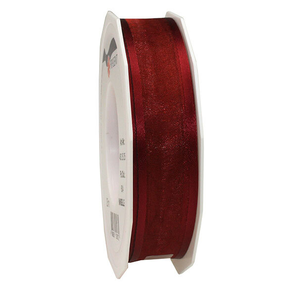 Organza marseille 25-m-rouleau 25 mm  bordeaux