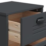 vidaXL Table de chevet VIKEN gris anthracite bois d'ingénierie