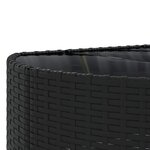 vidaXL Salon de jardin 4 Pièces avec coussins noir résine tressée