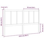 vidaXL Tête de lit Gris 125 5x4x100 cm Bois massif de pin