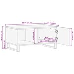 vidaXL Table basse marron 80x51x40 cm bois de massif manguier