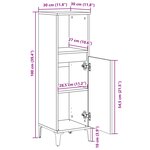 vidaXL Armoire salle de bain chêne sonoma 30x30x100 cm