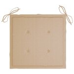 vidaXL Chaises de jardin lot de 8 avec coussins Bois de teck massif