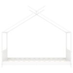 vidaXL Cadre de lit d'enfant Blanc Bois de pin massif 80x160 cm
