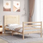 vidaXL Cadre de lit sans matelas bois massif
