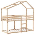 vidaXL Lit superposé avec toit 90x200 cm bois de pin massif