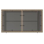 vidaXL Salon de jardin avec coussins 4 Pièces beige résine tressée verre