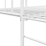 Lit jour vidaXL avec lit gigogne blanc 100x200 cm en acier