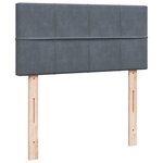 vidaXL Sommier à lattes de lit avec matelas gris foncé simple velours