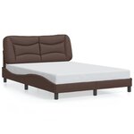 vidaXL Cadre de lit avec LED sans matelas marron 120x200 cm
