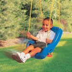 Balançoire confortable et sécurisée bleue little tikes 2-en-1