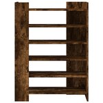 vidaXL Armoire à chaussures chêne fumé 74 5x37 5x100 cm