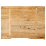 vidaXL Dessus de table à bord vivant 80x60x2 5 cm bois massif manguier