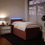 vidaXL Sommier à lattes de lit et matelas Rose 80x200 cm Velours