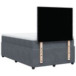 vidaXL Sommier à lattes de lit et matelas Gris foncé 120x200cm Velours