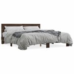 vidaXL Cadre de lit sans matelas chêne marron 180x200 cm